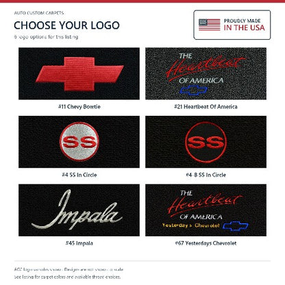 1971-1973 Chevy Impala Loop Floor Mats with Embroidered Logo Choices - 4-Piece - product details image 11
