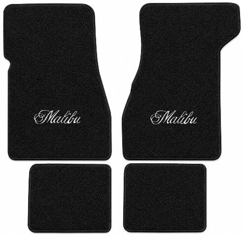 1974-1977 Chevy Chevelle Malibu Cutpile Floor Mats with Embroidered Logo Choices - 4-Piece - product details image 3