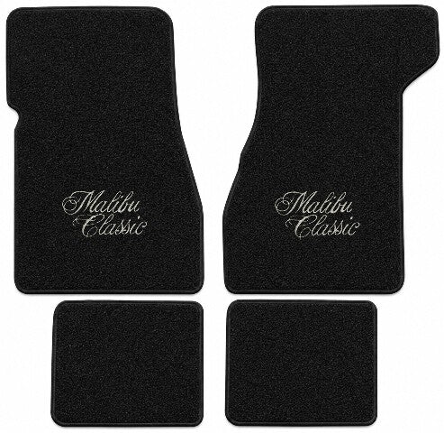 1974-1977 Chevy Chevelle Malibu Cutpile Floor Mats with Embroidered Logo Choices - 4-Piece - product details image 4