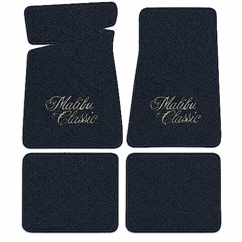 1982-1983 Chevy Malibu Cutpile Floor Mats with Embroidered Logo Choices - 4-Piece - product image