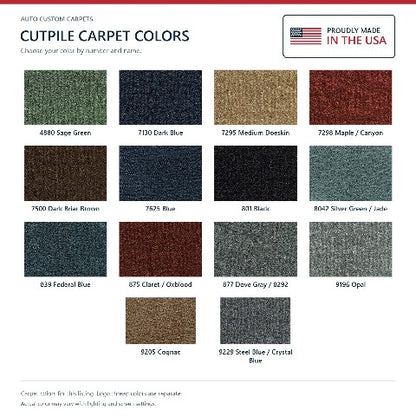 1982-1988 Chevy Monte Carlo Cutpile Floor Mats with Embroidered Logo Choices - 4-Piece - product details image 11