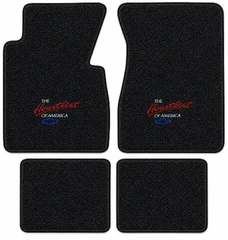 1957 Chevy Bel Air Nomad 2DR Wagon Loop Floor Mats with Embroidered Logo Choices - 4-Piece - product details image 3
