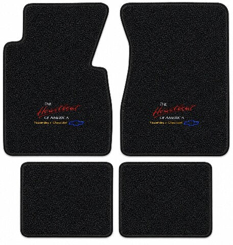 1957 Chevy Bel Air Nomad 2DR Wagon Loop Floor Mats with Embroidered Logo Choices - 4-Piece - product details image 4