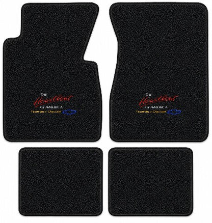 1957 Chevy Bel Air Nomad 2DR Wagon Loop Floor Mats with Embroidered Logo Choices - 4-Piece - product details image 4