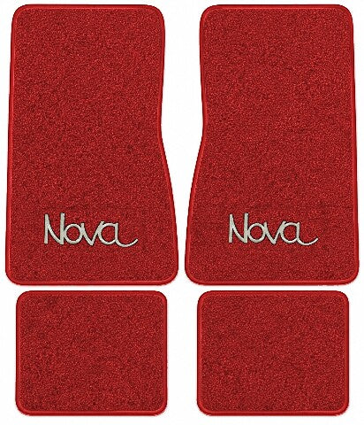 1969-1973 Chevy Nova Loop Floor Mats with Embroidered Logo Choices - 4-Piece - product image