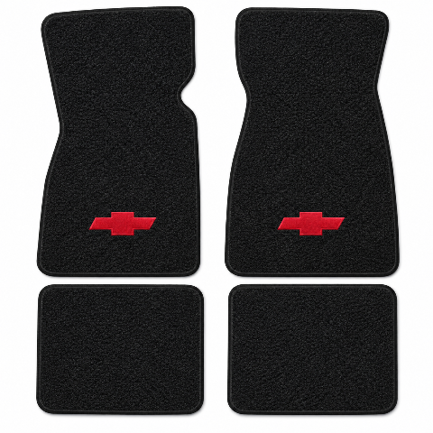 1971-1973 Chevy Vega Loop Floor Mats with Embroidered Logo Choices - 4-Piece - product details image 2