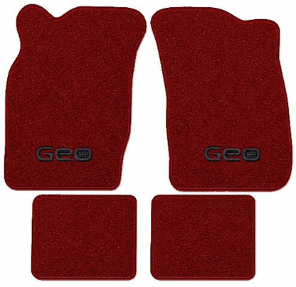 1989-1990 Geo Metro Cutpile Floor Mats with Embroidered Logo Choices - 4-Piece - product image