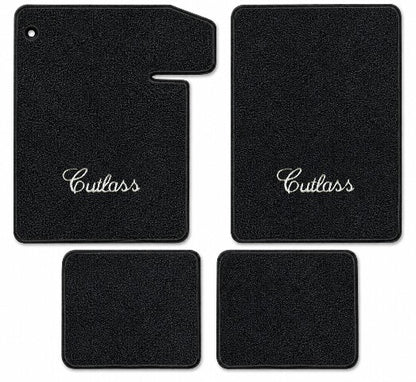 1964-1967 Oldsmobile Cutlass Loop Floor Mats with Embroidered Logo Choices - 4-Piece - product details image 3