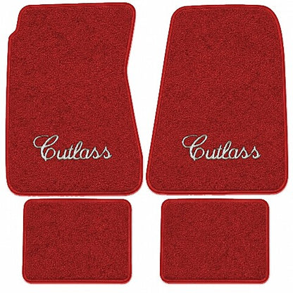 1968-1972 Oldsmobile Cutlass Loop Floor Mats with Embroidered Logo Choices - 4-Piece - product image