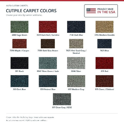 1982-1987 Oldsmobile Cutlass Supreme Cutpile Floor Mats with Embroidered Logo Choices - 4-Piece - product details image 7