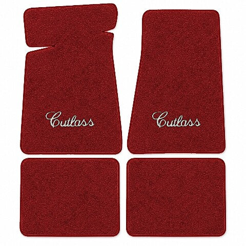1982-1987 Oldsmobile Cutlass Supreme Cutpile Floor Mats with Embroidered Logo Choices - 4-Piece - product image