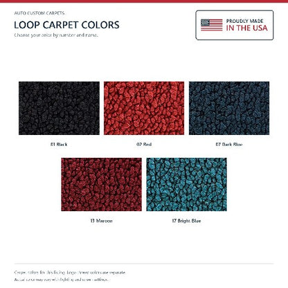 1963-1964 Oldsmobile 98 Loop Floor Mats with Embroidered Logo Choices - 4-Piece - product details image 6