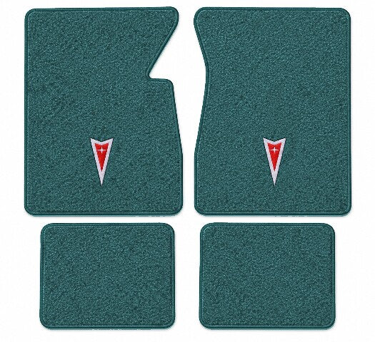 1960 Pontiac Bonneville Tuxedo Floor Mats with Embroidered Logo Choices - 4-Piece - product image