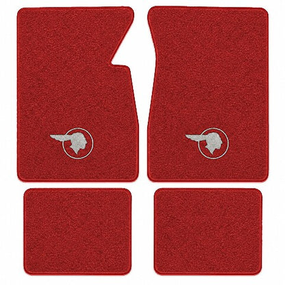 1955-1957 Pontiac Chieftain Loop Floor Mats with Embroidered Logo Choices - 4-Piece - product image