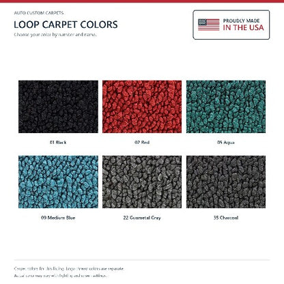 1958 Pontiac Chieftain Loop Floor Mats with Embroidered Logo Choices - 4-Piece - product details image 8