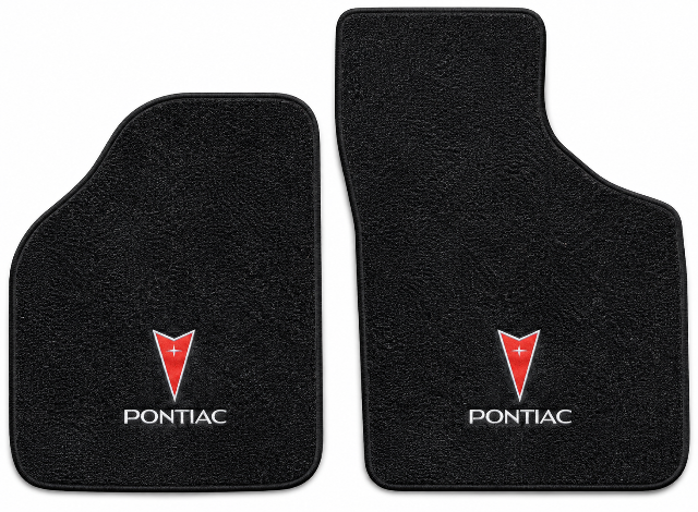 1984-1988 Pontiac Fiero Cutpile Floor Mats with Embroidered Logo Choices - 2-Piece - product details image 2
