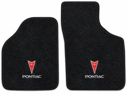 1984-1988 Pontiac Fiero Cutpile Floor Mats with Embroidered Logo Choices - 2-Piece - product details image 2