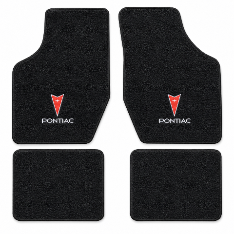 1985-1991 Pontiac Grand Am Cutpile Floor Mats with Embroidered Logo Choices - 4-Piece - product details image 2
