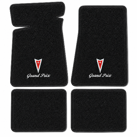 1982-1987 Pontiac Grand Prix Cutpile Floor Mats with Embroidered Logo Choices - 4-Piece - product details image 2