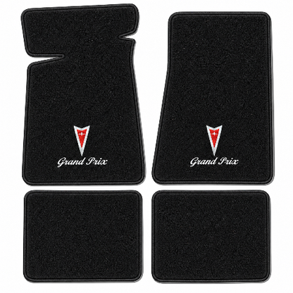 1982-1987 Pontiac Grand Prix Cutpile Floor Mats with Embroidered Logo Choices - 4-Piece - product details image 2