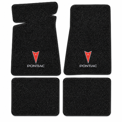 1978-81 Pontiac LeMans Safari 4DR Wagon Cutpile Floor Mats with Embroidered Logo Choices - 4-Piece - product details image 2