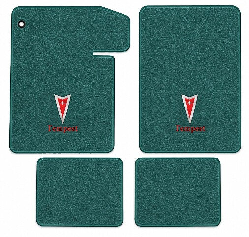 1964-1967 Pontiac Tempest Loop Floor Mats with Embroidered Logo Choices - 4-Piece - product image