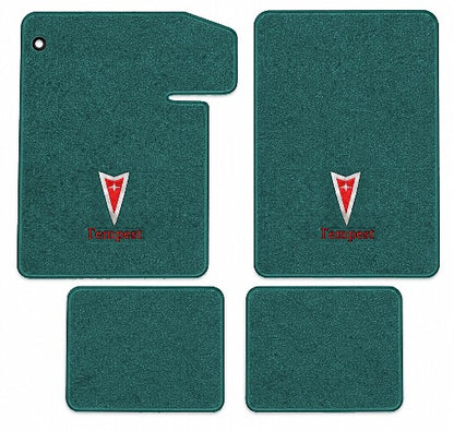 1964-1967 Pontiac Tempest Loop Floor Mats with Embroidered Logo Choices - 4-Piece - product image