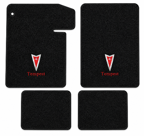 1964-1967 Pontiac Tempest Loop Floor Mats with Embroidered Logo Choices - 4-Piece - product details image 2
