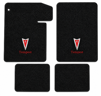 1964-1967 Pontiac Tempest Loop Floor Mats with Embroidered Logo Choices - 4-Piece - product details image 2