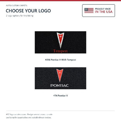 1964-1967 Pontiac Tempest Loop Floor Mats with Embroidered Logo Choices - 4-Piece - product details image 6