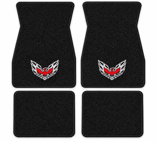 1970-1973 Pontiac Firebird Trans Am Loop Floor Mats with Embroidered Logo Choices - 4-Piece - product details image 2