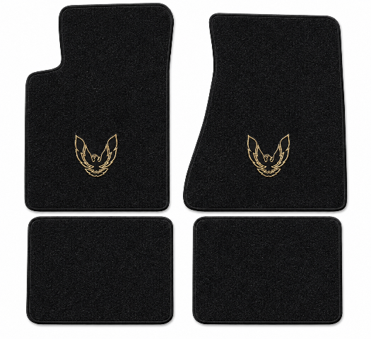 1982-84 Pontiac Firebird Trans Am Molded Floor Mats with Embroidered Logo Choices - 4-Piece - product details image 2