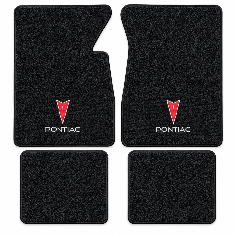 1966 Pontiac Catalina Ventura Loop Floor Mats with Embroidered Logo Choices - 4-Piece - product details image 2