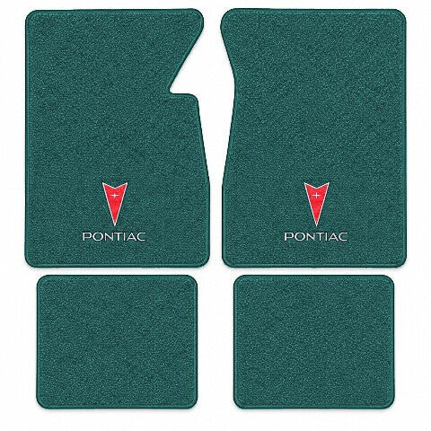 1966 Pontiac Catalina Ventura Loop Floor Mats with Embroidered Logo Choices - 4-Piece - product image