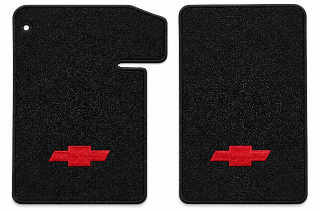 1964-1967 Chevy El Camino Loop Floor Mats with Embroidered Logo Choices - 2-Piece - product details image 2
