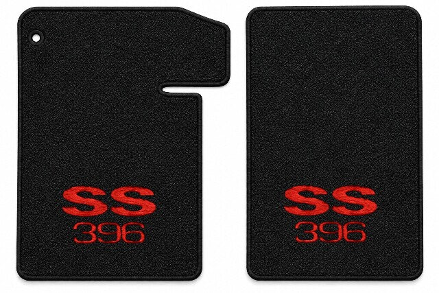 1964-1967 Chevy El Camino Loop Floor Mats with Embroidered Logo Choices - 2-Piece - product details image 5