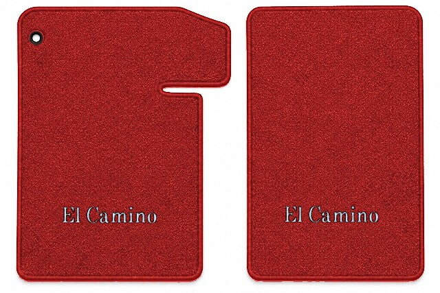 1964-1967 Chevy El Camino Loop Floor Mats with Embroidered Logo Choices - 2-Piece - product image