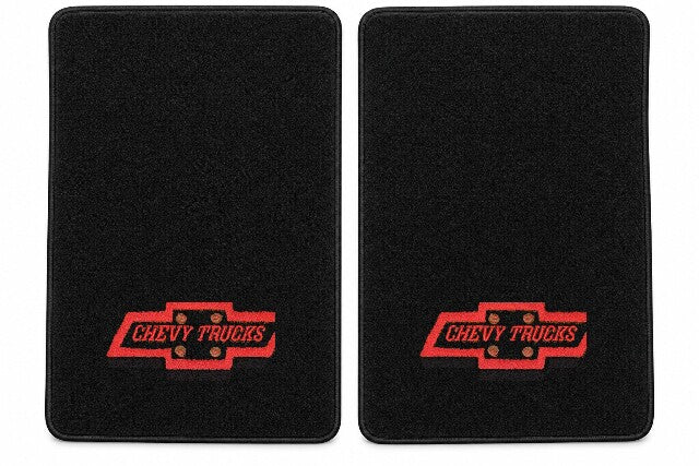 1988-1999 Chevy C1500 Ext Cab Cutpile Floor Mats with Embroidered Logo Choices - 2-Piece - product details image 4