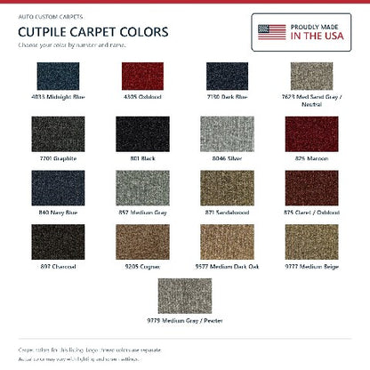 1988-1999 Chevy C1500 Ext Cab Cutpile Floor Mats with Embroidered Logo Choices - 2-Piece - product details image 9