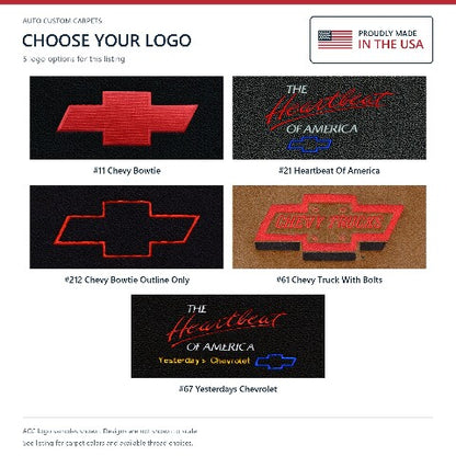 1955-1958 Chevy Truck Loop Floor Mats with Embroidered Logo Choices - 2-Piece - product details image 10