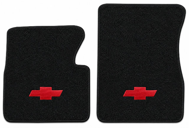 1955-1958 Chevy Truck Loop Floor Mats with Embroidered Logo Choices - 2-Piece - product details image 2