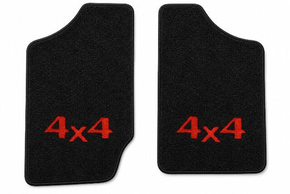 1982-1993 Chevy S10 Ext Cab Cutpile Floor Mats with Embroidered Logo Choices - 2-Piece - product details image 3