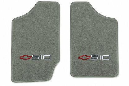 1982-1993 Chevy S10 Ext Cab Cutpile Floor Mats with Embroidered Logo Choices - 2-Piece - product image