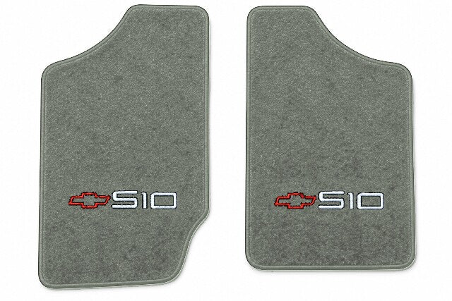 1982-1993 Chevy S10 Reg Cab Cutpile Floor Mats with Embroidered Logo Choices - 2-Piece - product image