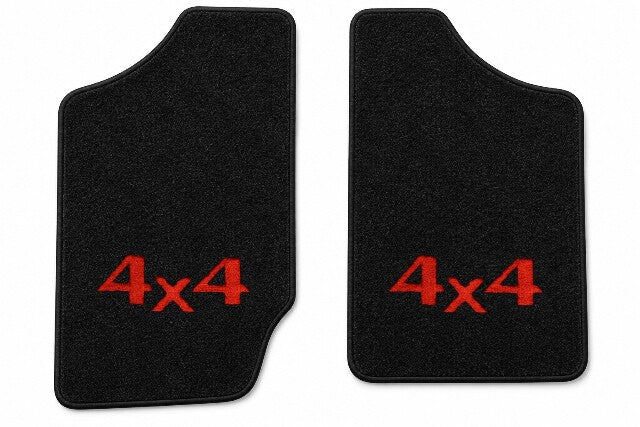 1982-1993 Chevy S10 Reg Cab Cutpile Floor Mats with Embroidered Logo Choices - 2-Piece - product details image 3