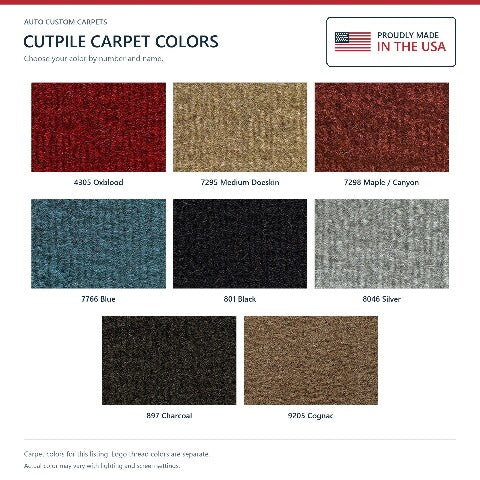 1983-1991 GMC S15 Jimmy Cutpile Floor Mats with Embroidered Logo Choices - 4-Piece - product details image 6