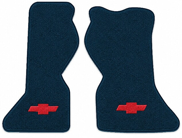 1979-1982 Chevy G10 Van Cutpile Floor Mats with Embroidered Logo Choices Front - 2-Piece - product image