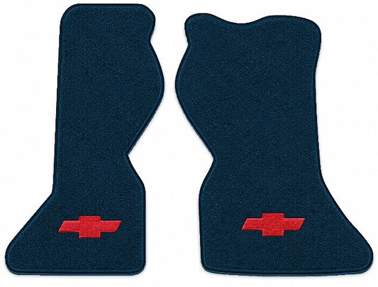 1979-1982 Chevy G10 Van Cutpile Floor Mats with Embroidered Logo Choices Front - 2-Piece - product image