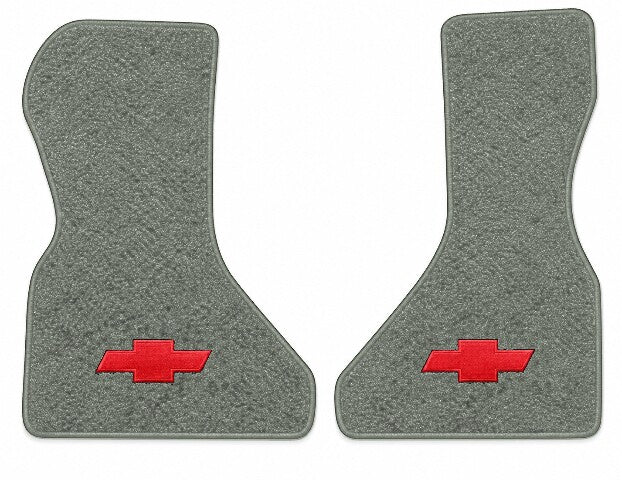 1983-1988 Chevy G10 Van Cutpile Floor Mats with Embroidered Logo Choices Front - 2-Piece - product image