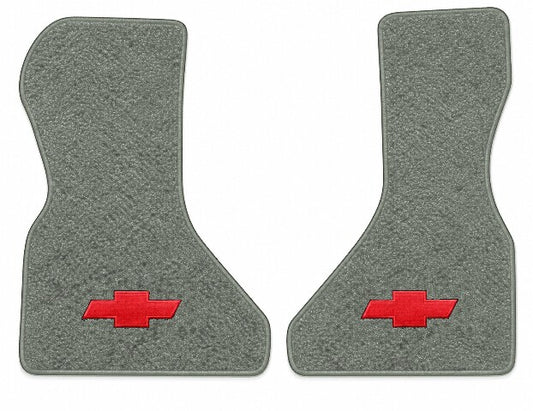 1983-1988 Chevy G10 Van Cutpile Floor Mats with Embroidered Logo Choices Front - 2-Piece - product image